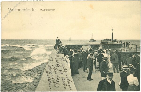 ostseebad warnemünde, westmole