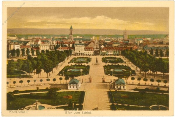 karlsruhe, blick vom schloss