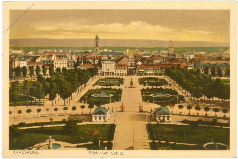 karlsruhe, blick vom schloss
