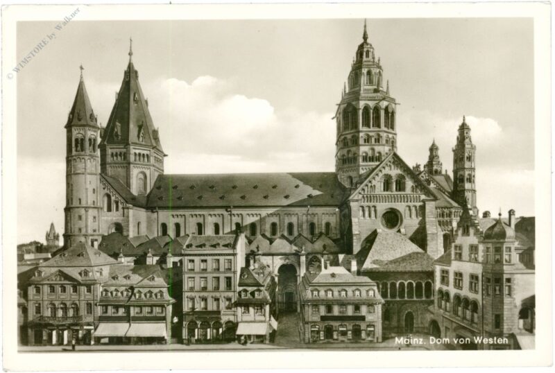 mainz, dom von westen mainz, dom von westen