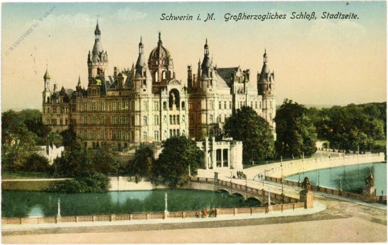 schwerin i.m., großherzogliches schloss, stadtseite schwerin i.m., großherzogliches schloss, stadtseite