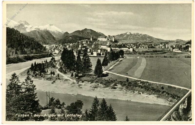 füssen im bayr. allgäu, mit lechsteg