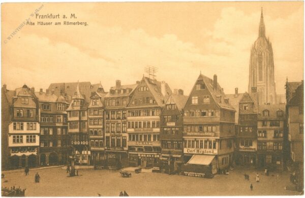 frankfurt am main, alte häuser am römerberg