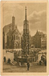 nürnberg, schöner brunnen und frauenkirche