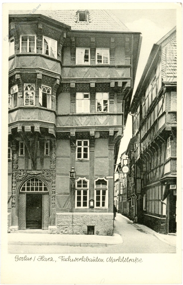 goslar, fachwerkbauten marktstraße