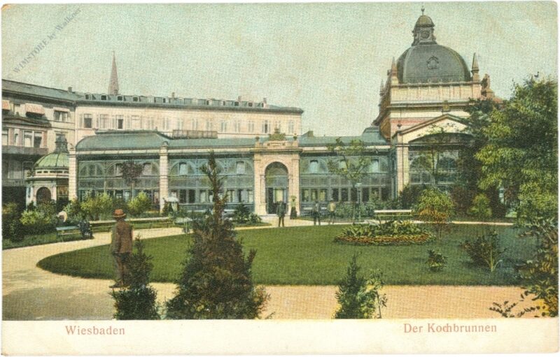 wiesbaden, der kochbrunnen wiesbaden, der kochbrunnen