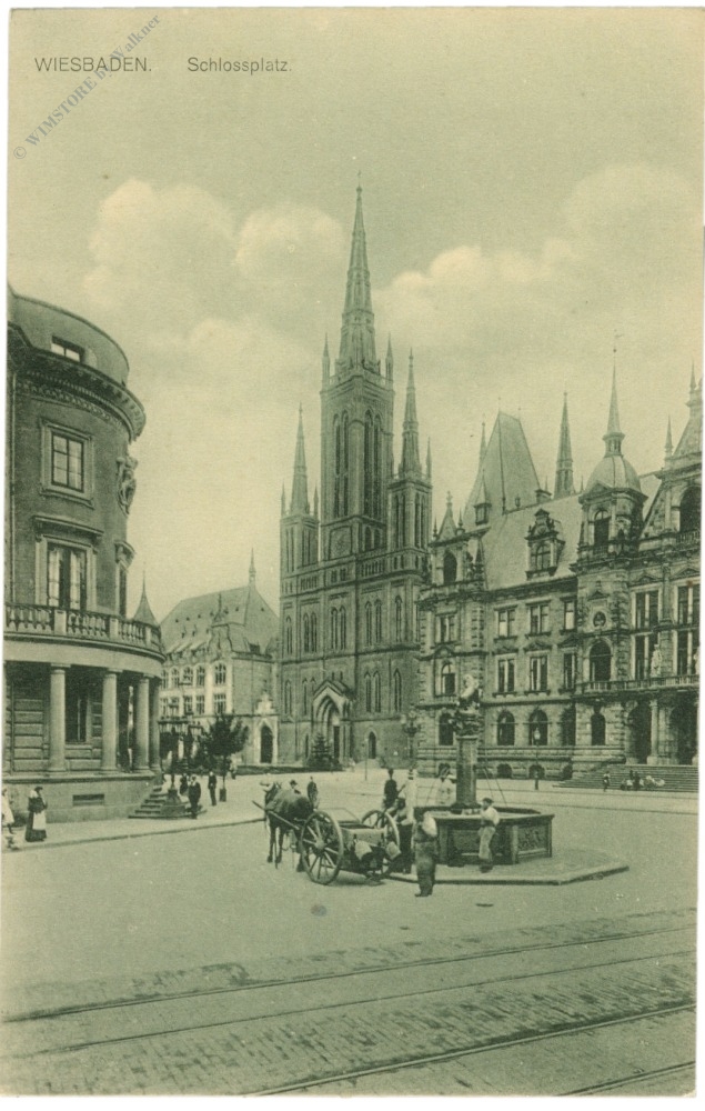 wiesbaden, schlossplatz wiesbaden, schlossplatz