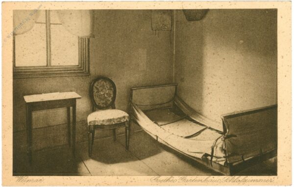 weimar, goethes gartenhaus, schlafzimmer