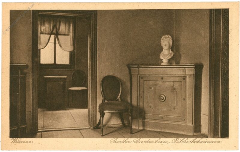 weimar, goethes gartenhaus, bibliothekzimmer