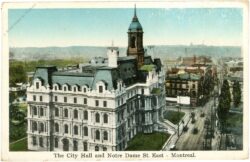 montreal, city hall and notre dame st. east