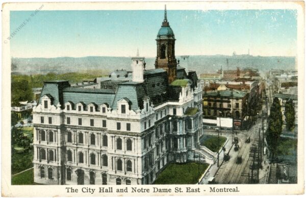 montreal, city hall and notre dame st. east