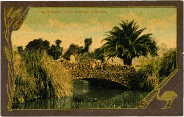 melbourne, rustic bridge, botanic gardens