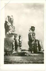 theben, the famous clossi of memnon representing the kind amenhotep iii