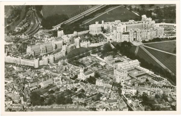 windsor, luftbild vom schloss und der umgebung