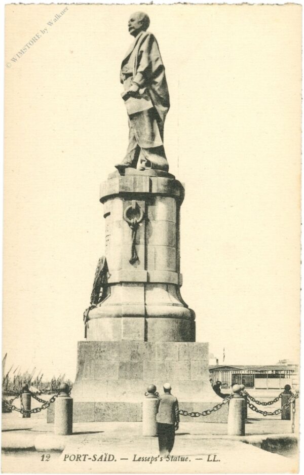 port said, lesseps's statue
