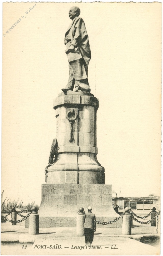 port said, lesseps's statue port said, lesseps's statue