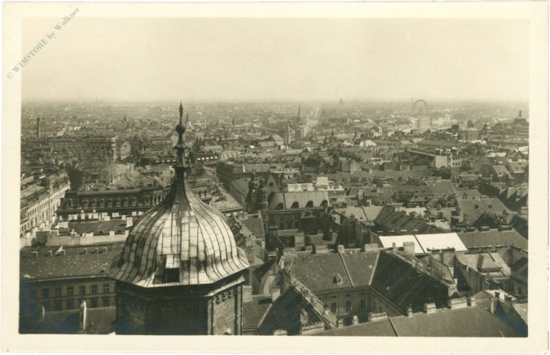 wien 1, stephansplatz, aublick vom stephansturm gegen praterstraße und riesenrad