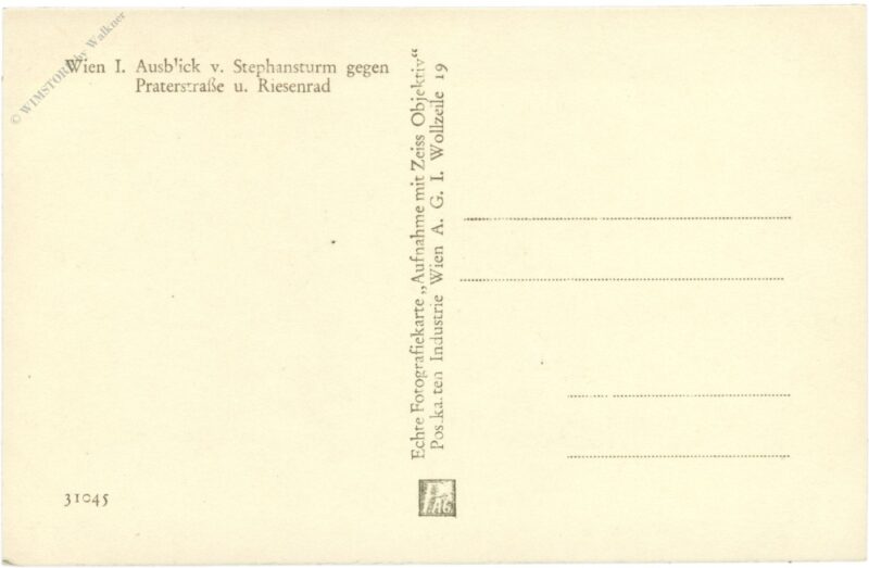 wien 1, stephansplatz, aublick vom stephansturm gegen praterstraße und riesenrad
