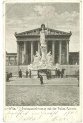 wien 1, parlamentsbrunnen mit pallas athene