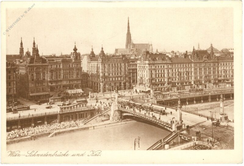 wien 1, schwedenbrücke und kai wien 1, schwedenbrücke und kai