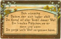 ich wünsche jedem, der sich tapfer stellt, ...