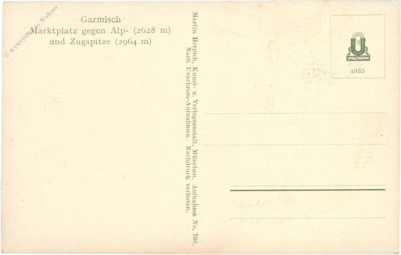 garmisch partenkirchen, marktplatz gegen alp und zugspitze