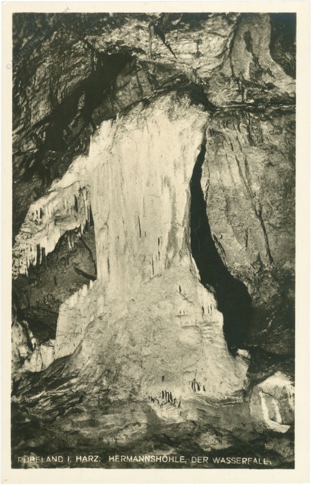 rübeland im harz, hermannshöhle, der wasserfall rübeland im harz, hermannshöhle, der wasserfall