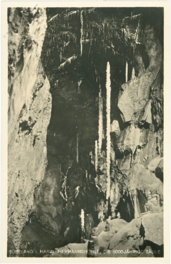 rübeland im harz, hermannshöhle, die 8000jährige säule