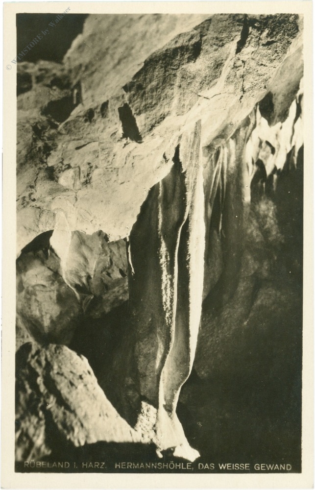rübeland im harz, hermannshöhle, das weiße gewand rübeland im harz, hermannshöhle, das weiße gewand