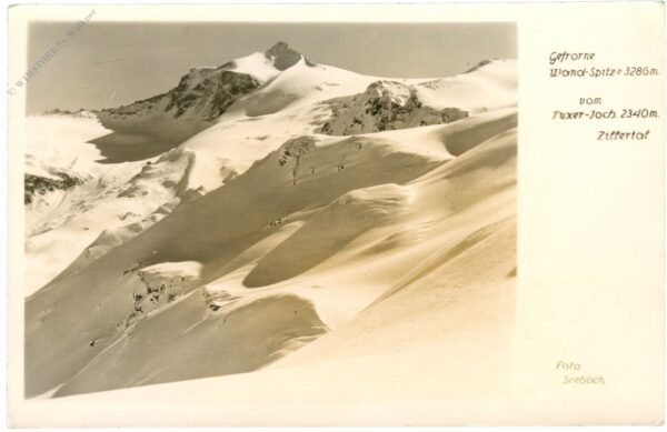 hintertux, gefrorne wand spitze vom tuxer joch