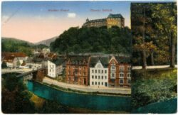 greiz, oberes schloss, weißes kreuz