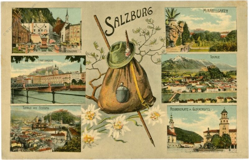 salzburg, multiansicht salzburg, multiansicht