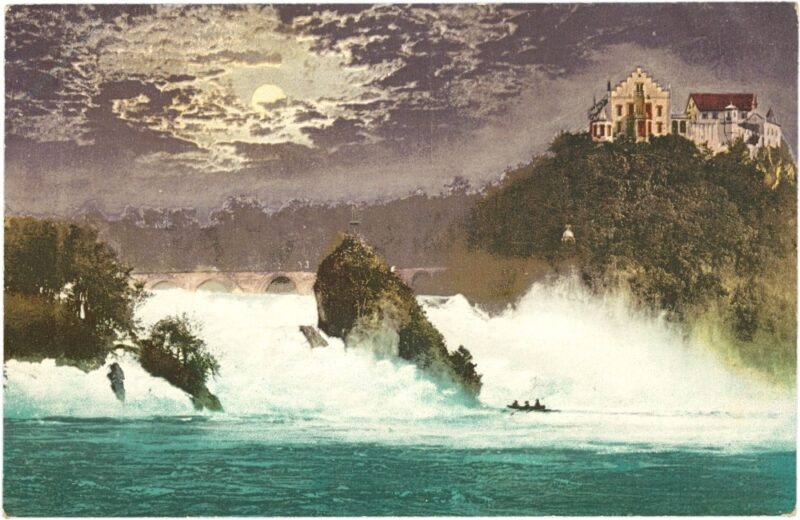 rheinfall, mit schloss lauffen rheinfall, mit schloss lauffen