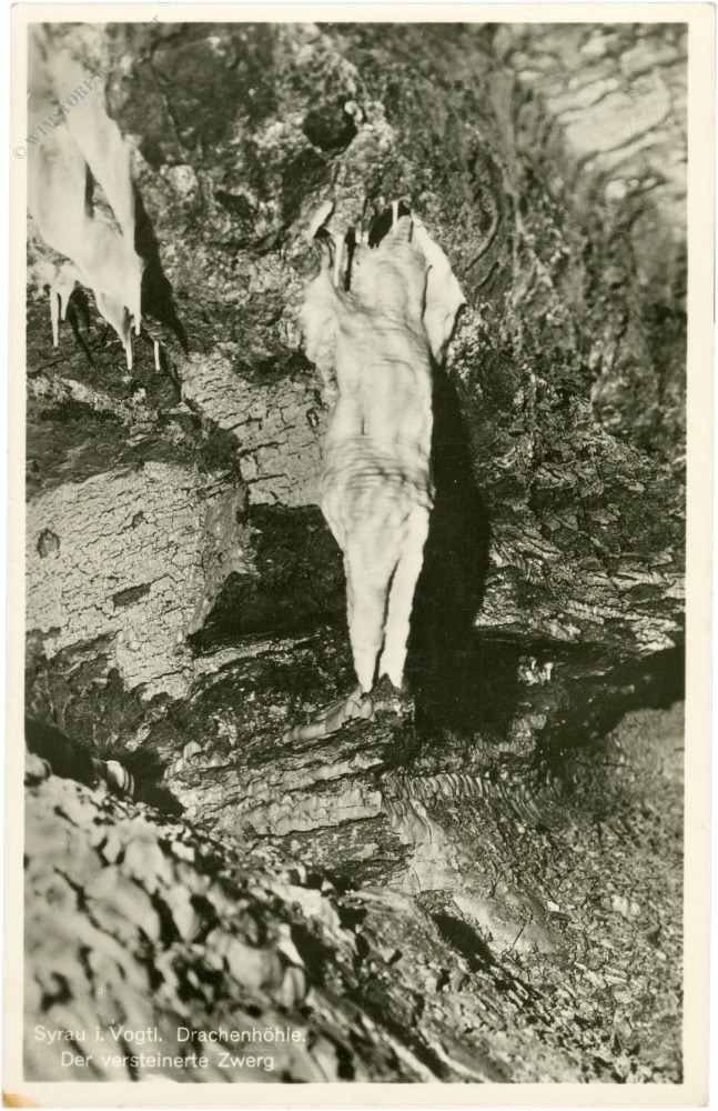 syrau im vogtland, drachenhöhle, der versteinerte zwerg syrau im vogtland, drachenhöhle, der versteinerte zwerg