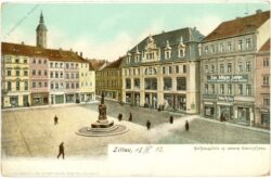 zittau, rathausplatz mit neuem gewandhaus