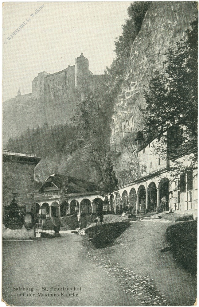 salzburg, st. peterfriedhof mit der maximuskapelle salzburg, st. peterfriedhof mit der maximuskapelle