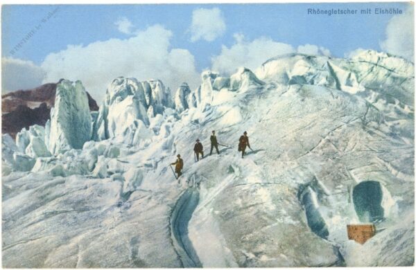 rhonegletscher, mit eishöhle