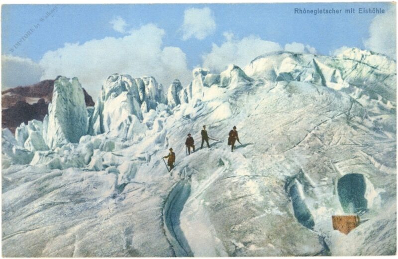 rhonegletscher, mit eishöhle rhonegletscher, mit eishöhle