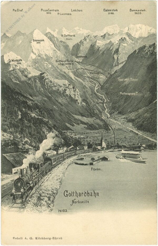 gotthardbahn, nordseite