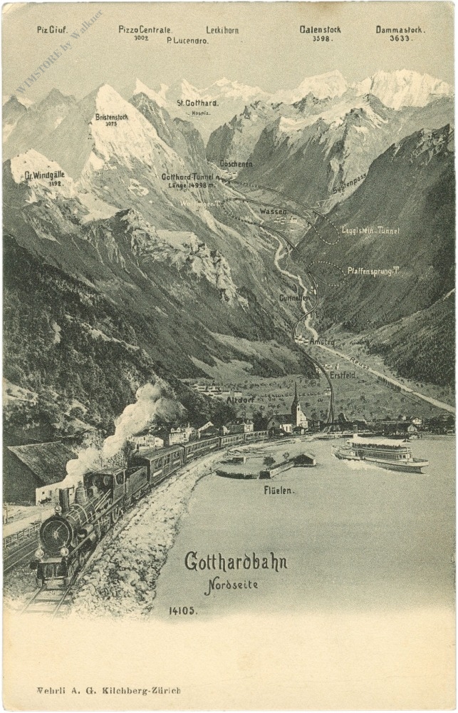 gotthardbahn, nordseite gotthardbahn, nordseite