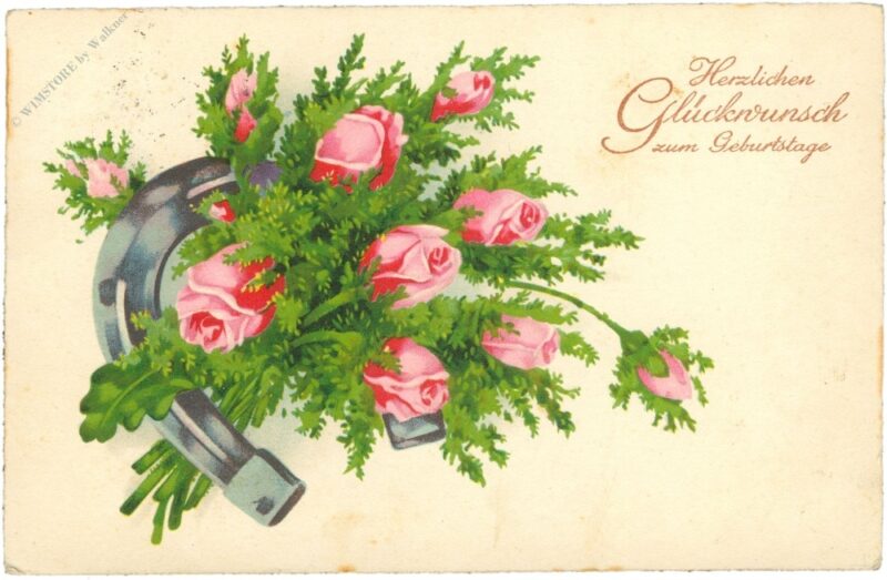 geburtstag, rosen mit hufeisen geburtstag, rosen mit hufeisen