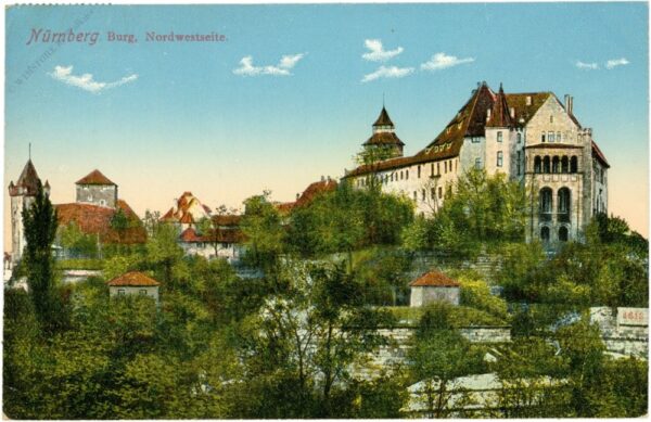 nürnberg, burg, nordwestseite