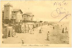 grado, strandleben mit villen