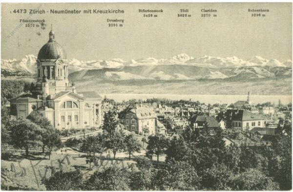 zürich, neumünster mit kreuzkirche