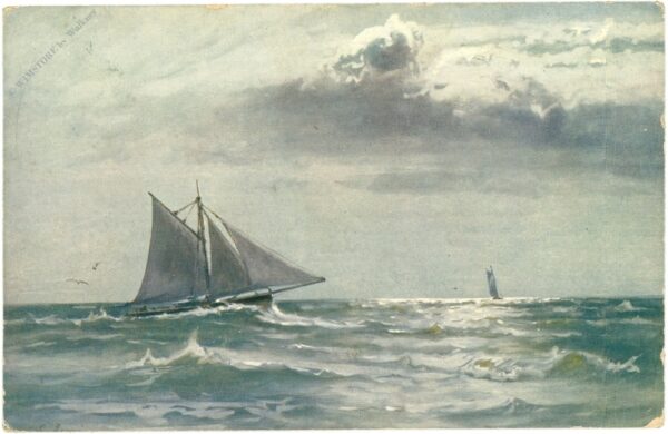 segelboot bei stürmischer see