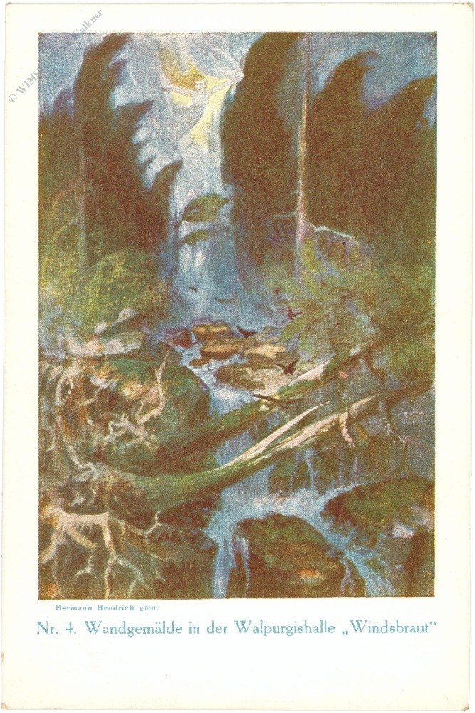 hendrich, hermann: wandgemälde in der walpurgishalle "windsbraut" hendrich, hermann: wandgemälde in der walpurgishalle "windsbraut"