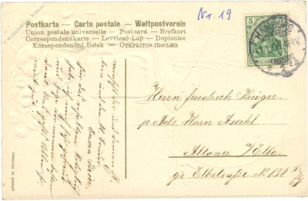 neujahr, landschaft mit kalenderblatt und klee