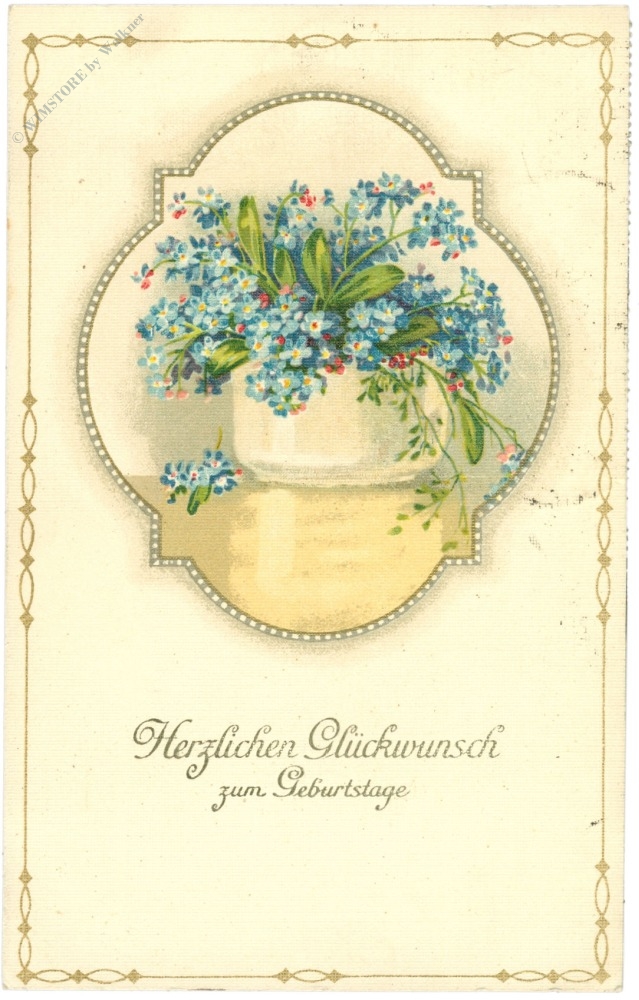 geburtstag, vase mit vergissmeinnicht geburtstag, vase mit vergissmeinnicht