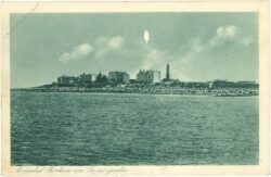 nordseebad borkum, von see aus gesehen