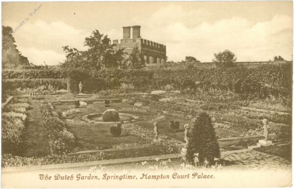 molesey, hampton court palace, the dutch garden, springtime
